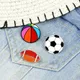 Sports Balls Enamel Pin Cute Students Football Soccer Beach Ball Athletics Brooch Pins Jackets Skirt