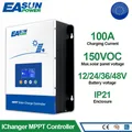 MPPT Solar Controller 80A 100A 12V/24V/48V Solar Charger Battery 36V Setting Charger Max 150Vdc