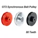 GT2 Timing Pulley 80 Teeth Synchronous Pulley Bore 5mm 8mm Width 6mm10mm Belt 80T Aluminum Alloy
