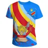 Repubblica democratica del Congo Flag Graphic T-Shirt emblema nazionale T Shirt per uomo