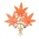 Wuli&baby Maple Leaves Bouquet Brooches For Women Unisex 2-color Enamel Beautiful Flowers Party