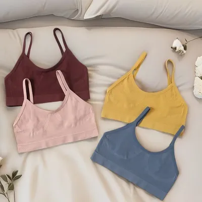 Seamless Push Up Bras For Women Soft Sport Underwear Tube Bra Sexy Lingerie Brassiere Women's Underwear Low Back Bra Crop Tops