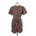 Walter Baker Casual Dress - Wrap: Brown Batik Dresses - New - Women's Size 8