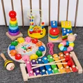 Montessori Educational Wooden Toys For Kids Wood Sorter Puzzles Plastic Eggs Game Baby Montessori