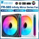JONSBO FR-505B 120mm Case Fan Reverse Infinity Mirror Series Quiet Fan 5V 3PIN ARGB CPU Cooler Fan