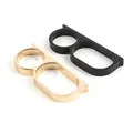 1PCS Personality Hyperbole Double Knuckle Ring For Men Two Finger Punk Ring Hip Hop Knuckle Ring
