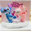 New Disney Stitch Lovers Model Doll Angel Kissing Stitch Statue Desktop Display Figurines Ornaments