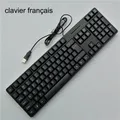 Spanish French Russian Arabic Letter keycaps Keyboard Gaming Keyboard Usb Wired 104 Keys For