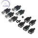 5pcs/lot Type A Female or A Male USB 4 Pin Plug Socket Connector With Black Plastic Cover USB Socket