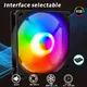 Manmu Fetival Pormotion 120mm Computer Fan Rainbow RGB 4pin/ High Cooling Performance Gaming PC Fan