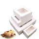 Windowed Cupcake Boxes White Clear For 4 & 6 &12 Cup Cakes With Removable Trays Muffin Box Cake