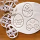 Happy Easter Cookie Cutters Cute Bunny Egg Cookie Stamp Easter Rabbit Biscuit Mold for Kids Easter