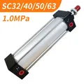 SC 32 40 50 63 Bore Pneumatic Air Cylinder Piston 50 75 100 150 200 300 400 500 600 800 1000mm