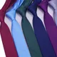 High Quality Solid 100% Handmade Polyester Silk Ties Men Necktie Striped Narrow Collar Slim Cashmere