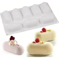 8-Hole Oval Silicone Pillow-Shaped Cake Mold Chocolate Mousse Ice Cream Pudding Baking Mould Kitchen
