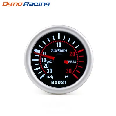 Dynoracing 2'' 52mm Universal Smoke Len Turbo Boost Gauge PSI Pointer Boost Gauge 12V LED Digital Gauge Meter Car gauge BX101309