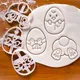 1-3PC Bunny Easter Cookie Cutter Pastry Easter Chick Rabbit Biscuit Molds Kitchen Accessories Baking