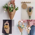 20 sacchetti di fiori di carta Kraft con manico in pz/pacco fiori confezioni regalo confezioni di