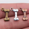 WYSIWYG 20pcs 16x10mm Pendant Bone Bone Charm Pendants For Jewelry Making Antique Silver Color Dog