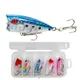 5 Pcs Lure Bait Set 5 Colors 3D Eyes Floating Mini Wave Crawler Imitation Fake Baits Bait-like Hard