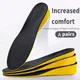 1.5-3.5cm Invisiable Height Increase Insoles for Women Men Yellow Shoes Sole Pad Breathable Shock