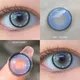 OVOLOOK 1 Pair Blue Lenses Color Contact Lenses For Eyes Comic Tears Eye Fashion Lenses Vision