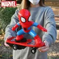 Marvel Spiderman Automatic Flip Rotation Skateboard Acousto-optic Car Ultraman Electric Music Toy