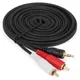 3.5mm to 2 RCA audio Video cable Y Splitter cable for PC DVD Computer TV Recorder Speakers