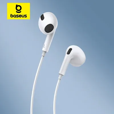 Baseus C17 Wired Earphone Type-C with Mic in-ear Wired Headphones For Xiaomi Samsung NOTE 10 NOTE 20 S21 S20 Cellphone Headsets