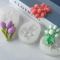 Tulip Bouquet Daffodils Flower DIY Aromatherapy Plaster Desktop Set Silicone Mold Car Pendant Resin