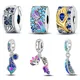 Fine Charms 925 Silver Color Feather Butterfly Magical Mask Charms Beads Fit Pandora 925 Original