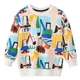 Autumn Boys Sweatshirt Children Cartoon Round Neck Tops Baby Infant Casual T-shirt 2-7T Spring Girls