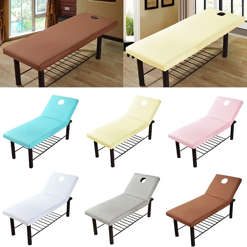 Quilt Cover SPA Fitted Sheet Massage Table Beauty Salon Massage Bedsheet Soft Face Breath Hole Beauty Elastic Massage Bed Cover