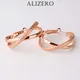 ALIZERO 925 Sterling Silver Matte Gold/Rose Gold Earrings For Women Lady Jewelry Fashion Gorgeous