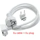 High Quality EU Plug Extension Cable Cord For MacBook Pro Air Charger Cable Power Cable Adapter 45w