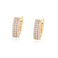 MxGxFam Mirco Full Zircon Hoop Earrings For Women Gold Color Fashion jewelry CZ AAA+ Nickel Free