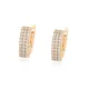 MxGxFam Mirco Full Zircon Hoop Earrings For Women Gold Color Fashion jewelry CZ AAA+ Nickel Free