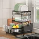 1pc Dish Drying Rack 3-Tier Large Dish Bowl Racks For Kitchen Countertop Detachable Large Capacity