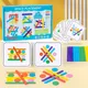 Ice Cream Stick Puzzle Montessori Children's Rainbow Sticks Thinking Puzzle Montessori Math Number