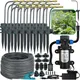 5M-30M 360° Bendable Mist Brass Cooling Sprinkler Self-priming Pump Watering System Quick Push-in