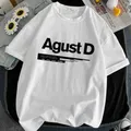 Women T-shirt KPOP Agust D Printed Tshirt Harajuku D-2 Album Yoongi Shirt Female Clothes Oversized T