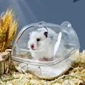 Criceto bagno trasparente criceto Mouse Pet toilette gabbia Box bagno sabbia stanza giocattolo casa