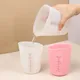 1PC Silicone Measuring Cup with Scale Transparent Measuring Cup Heat Resistant Soft Measuring Cup