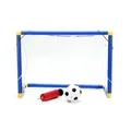 Mini Football Soccer Goal Post Net Set Pump Indoor Kids Toy+1 Hand Pump With Inflating Needle