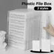 Transparent Plastic A4 File Storage Box File Folder Clear Plastic Paper File Organizer Thick Storage