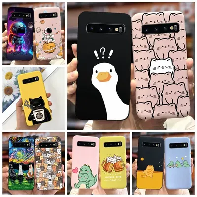 For Samsung Galaxy S10 S10e S10+ Case Cute Fashion Cartoon Cover Soft TPU Phone Case For Samsung S10 Plus S 10 Galaxy S10e Shell