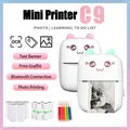 Portable Thermal Printer MINI CAT Print Photo Pocket Thermal Label Printer 58mm Printing Wireless