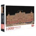 Adult Jigsaw Puzzle 1000 Pieces Budapest Hotel at Night 70*50cm Stress Relief Entertainment Toys