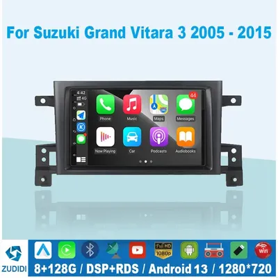 2din Car radio Android 16 For Suzuki Grand Vitara 3 2005-2010 2011-2015 Car Radio Multimedia Player GPS Carplay Androidauto WIFI