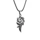 Punk Fashion Dragon Flame Titanium Stainless Steel Cool Leather Chain Pendant Necklace For Men Charm